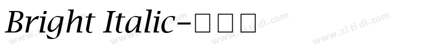 Bright Italic字体转换 Bright Italic字体转换